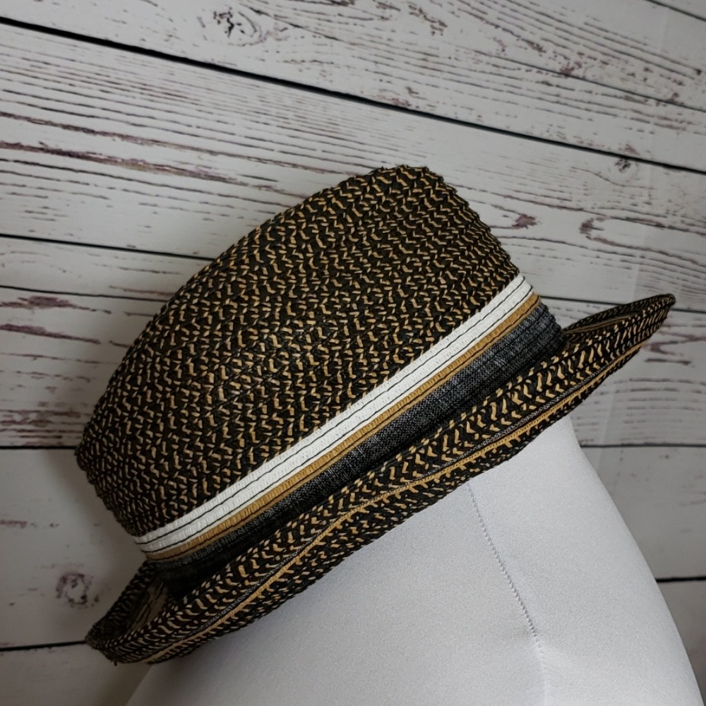 BCBGeneration Off Campus Striped Fedora Hat - Picture 5 of 8